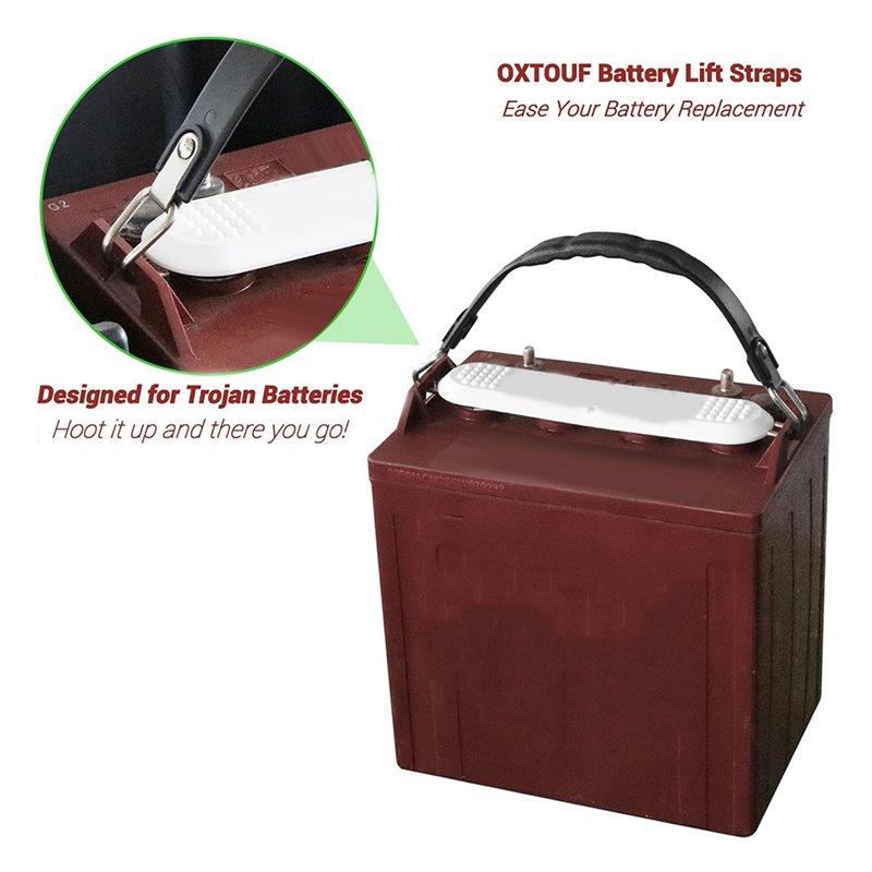 AZ-Carry Strap Golf Cart Battery Lifter(2 PCS)- Lifts For Trojan, Club Car, EZGO, Models