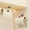 Wall Mounted Suction Cup Roll Paper Holder Punch-Free Dishcloth Hanging Rag Rack  for Home