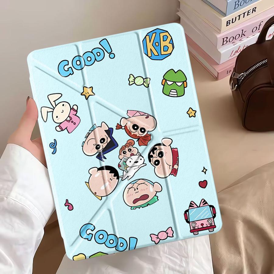 Cra-yons Shin-chans Cute Holder Cover Tablet Case For iPad Mini 6 7 Pro 11th 10th 9th 8th 7th 12.9inch Pro 2025 Air 4 5 M3 M2 1