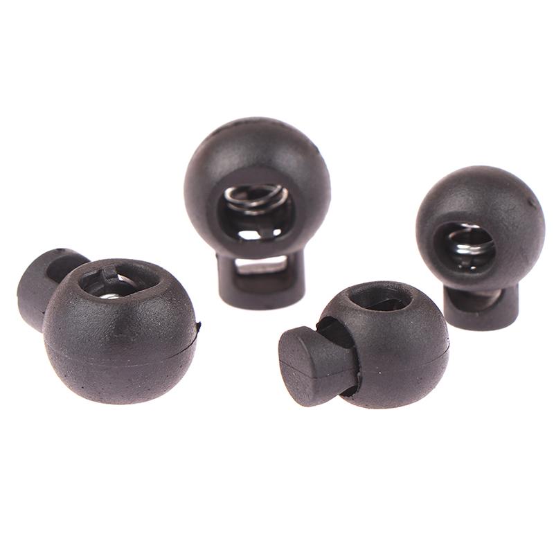 50Pcs Rope Cord Locks Clip Ends Round Ball Shape Luggage Lanyard Stopper Sliding Plastic Sewing Garden Home Cord Locks