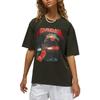 Jordan Heritage Logo Print Oversized Short Sleeve T-Shirt Women Tops Black Gray FB5138-010