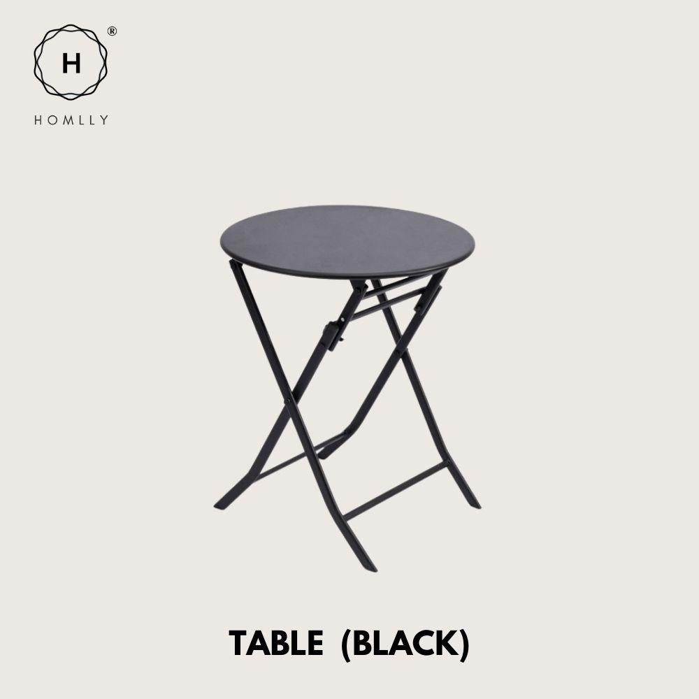 Homlly Ostoo Folding Outdoor Patio Balcony Table and Chairs (2PCS)