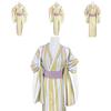 Anime Pirate King Cosplay Costume Zoro Yellow Striped Kimono Role Playing Outfit