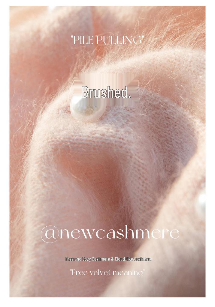 Pure Cashmere Women's Pearl Button Cardigan - Gentle, Loose, Lightweight Outerwear for Autumn 2026