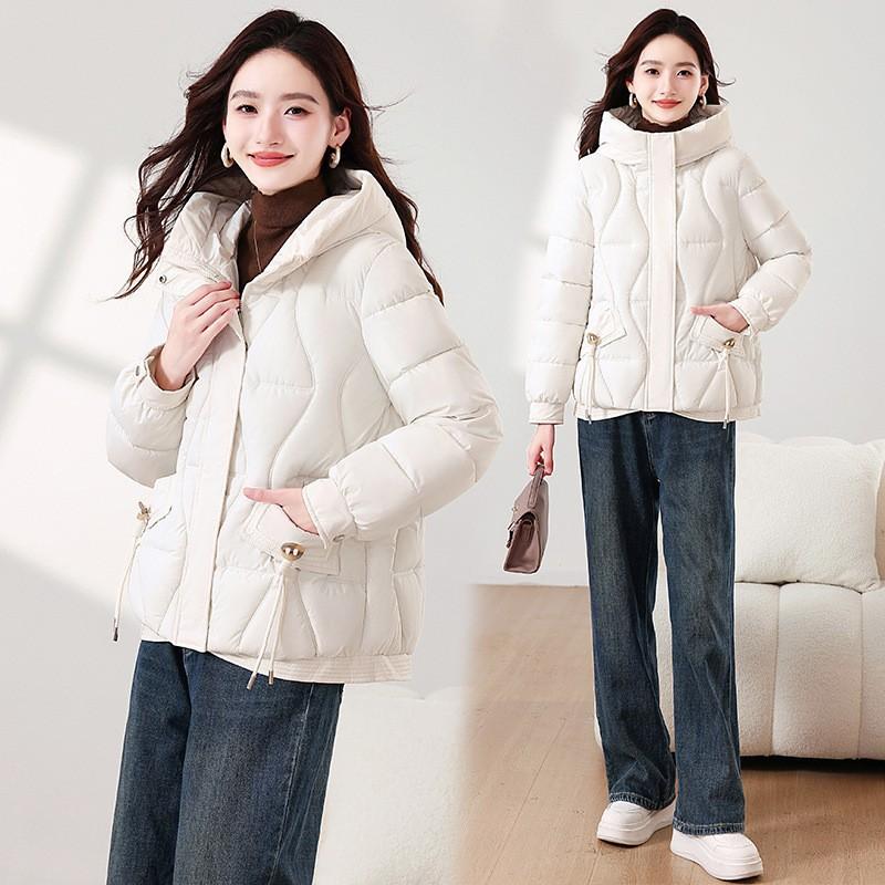 Women's short cotton-padded clothes, winter foreign style, high-end hooded and thin, thickened warm cotton-padded jacket ins jacket tide