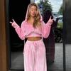 Women's Casual Suit, Stylish Long-sleeved Zip-up Cardigan Sportswear