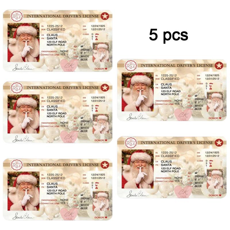 1~10 Kaarten Kerstman Vliegvergunning Kerstavond Rijbewijs Kerstcadeau Voor Kinderen Kinderen Kerstdecoratie 2025