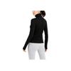 Under Armour Solid Color Logo Print High Neck Slim Fit Vintage Long Sleeve T-Shirt Women tops Black 1371576-001
