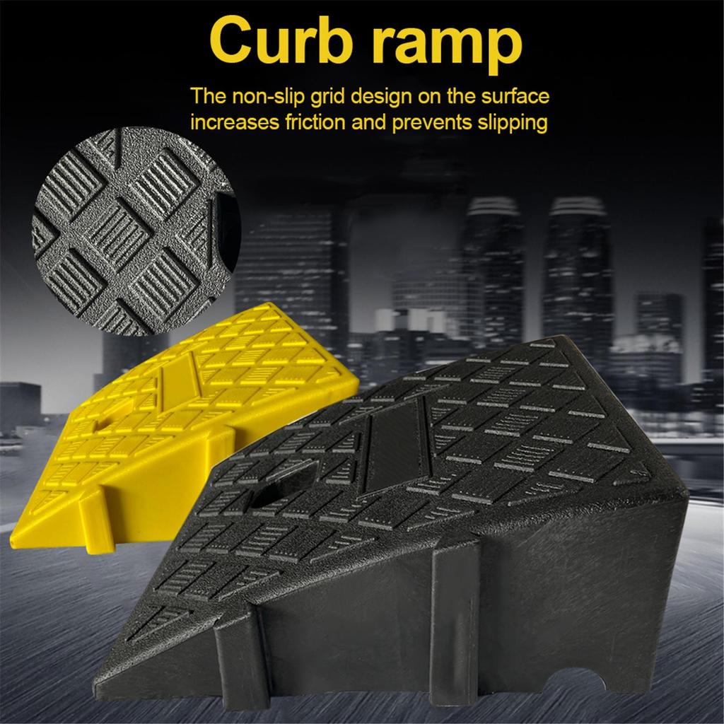 1PCS Car Curb Ramps Portable Lightweight Slopes Cushion Heavy Duty PVC Ramp Slopes For Car Trailer Truck Bike Motorcycle