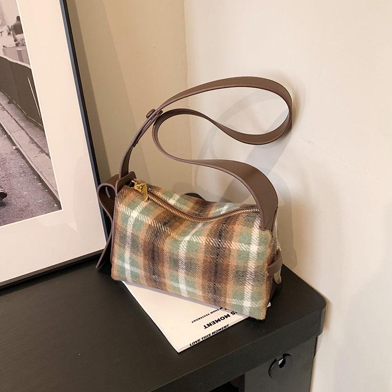 

Винтажная женская сумочка из фетра с клетчатым узором, цветная наволочка, сумка на плечо для покупок