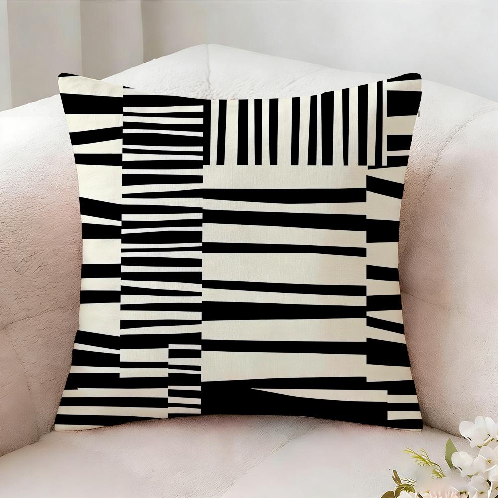 Retro Geometric Shading Pillow Case Pillowcase Doublesided Printed Sofa Cushion Bedroom Headboard Pillow