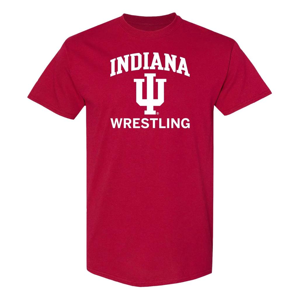 Indiana Hoosiers Arch Logo Wrestling T-Shirt - Cardinal