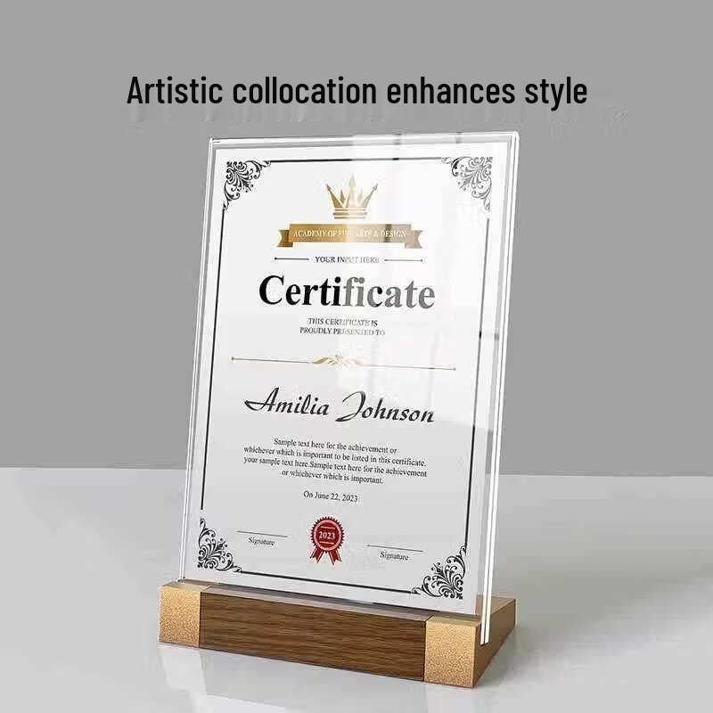Acrylic Certificate Display Frame