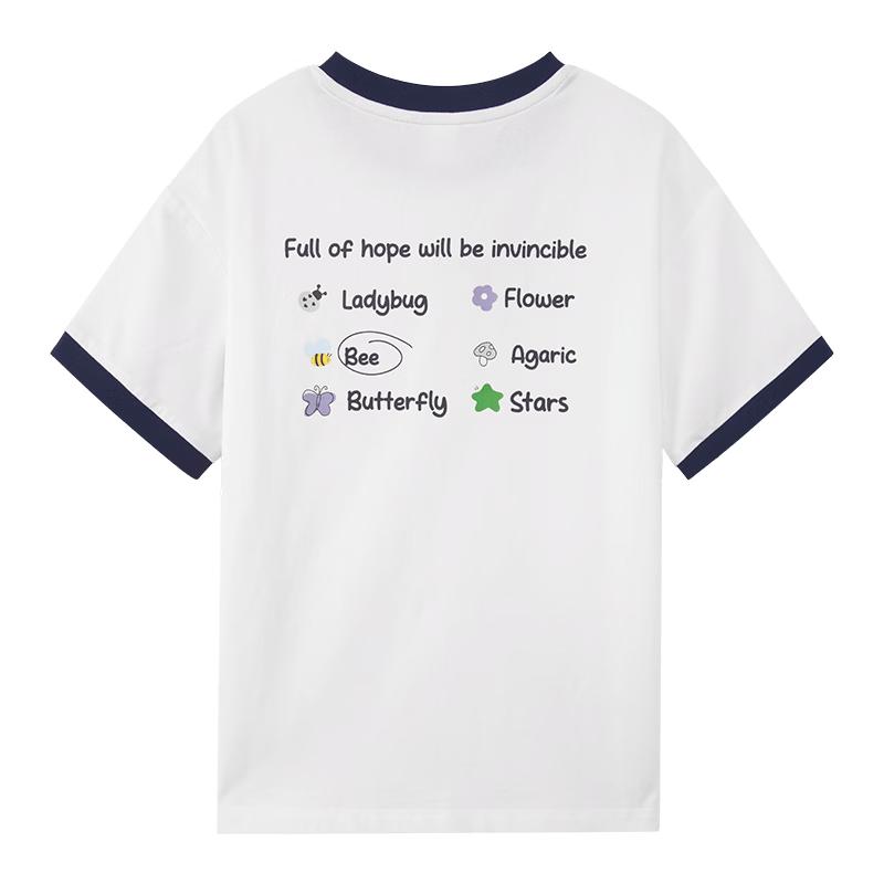 Girl s Summer Cool & Breathable Color-block T-shirt 140