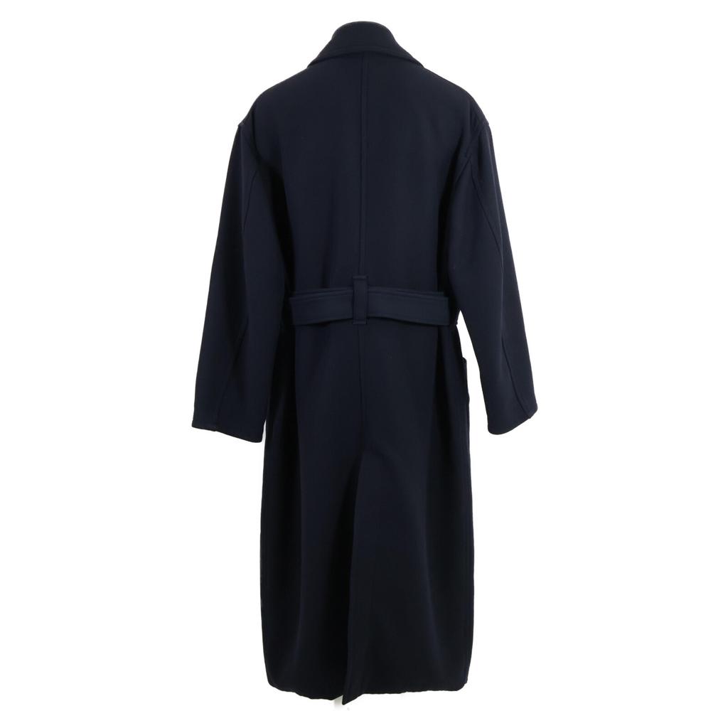 Ron Herman Navy Belted Soutien Collar Coat Coat XS NavyUsed