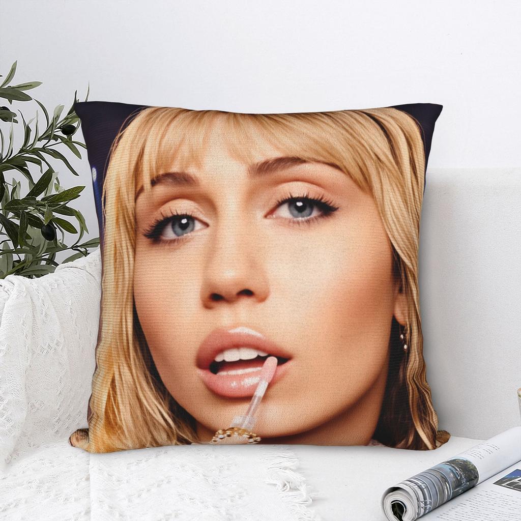Singer Mileys Cyruss Pillowcases Morden Pillow Case For Chair Sofa Home Decor Comfy Pillow Cover