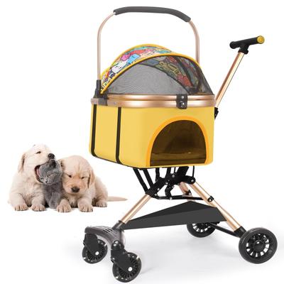 JZOOOZ Pet Detachable Dog Stroller Swivel Front Easy Easy Large High Load Suitable for Cats and Dogs To Medium Convenient for and Shopping Stroller,