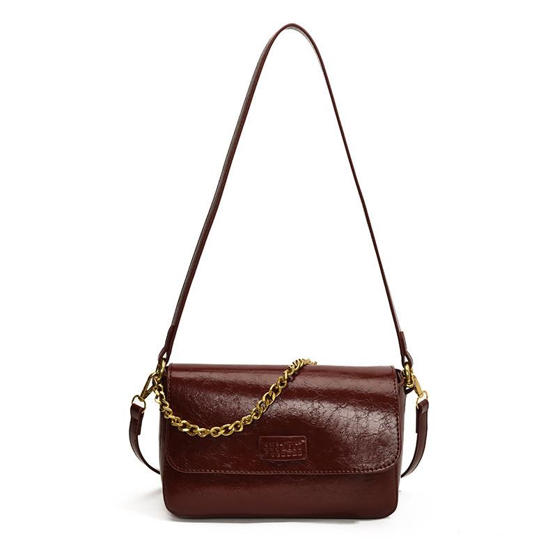 Ielgy Retro Niche Fashion Bag Trendy All-Match Small Square Bag Casual Portable Messenger Bag