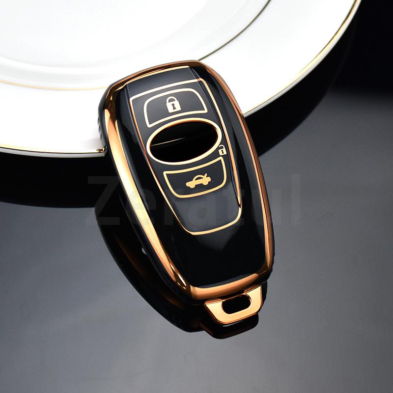 For Subaru Brz Xv Forester Legacy Outback 3/4 Buttons Soft Tpu Car Remote Key Case Cover Shell Holder Protector Accessories