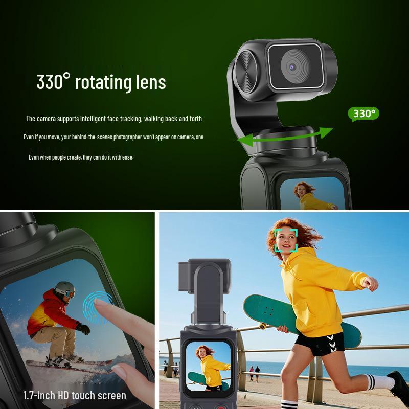 4K Ultra HD Handheld Vlog Camera with Gimbal for Travel and Outdoor Sports