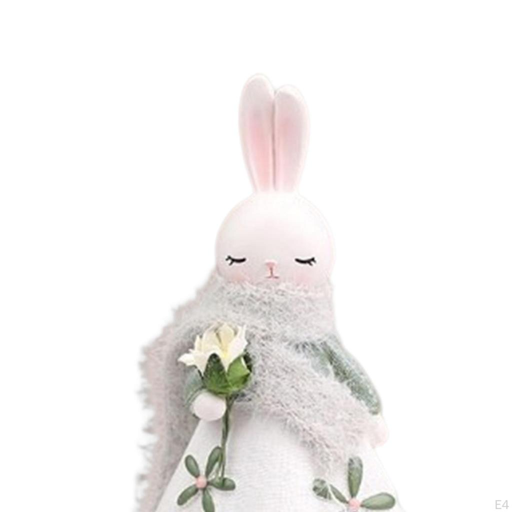 Easter Bunny Figurine Resin Crafts Living Room Desktop Ornament Statue Gift Decoration