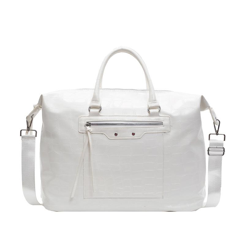 

Travel bag Large capacity fitness sports storage bag Women s casual fashion tote large bag Business trip accommodation duffel bag белый