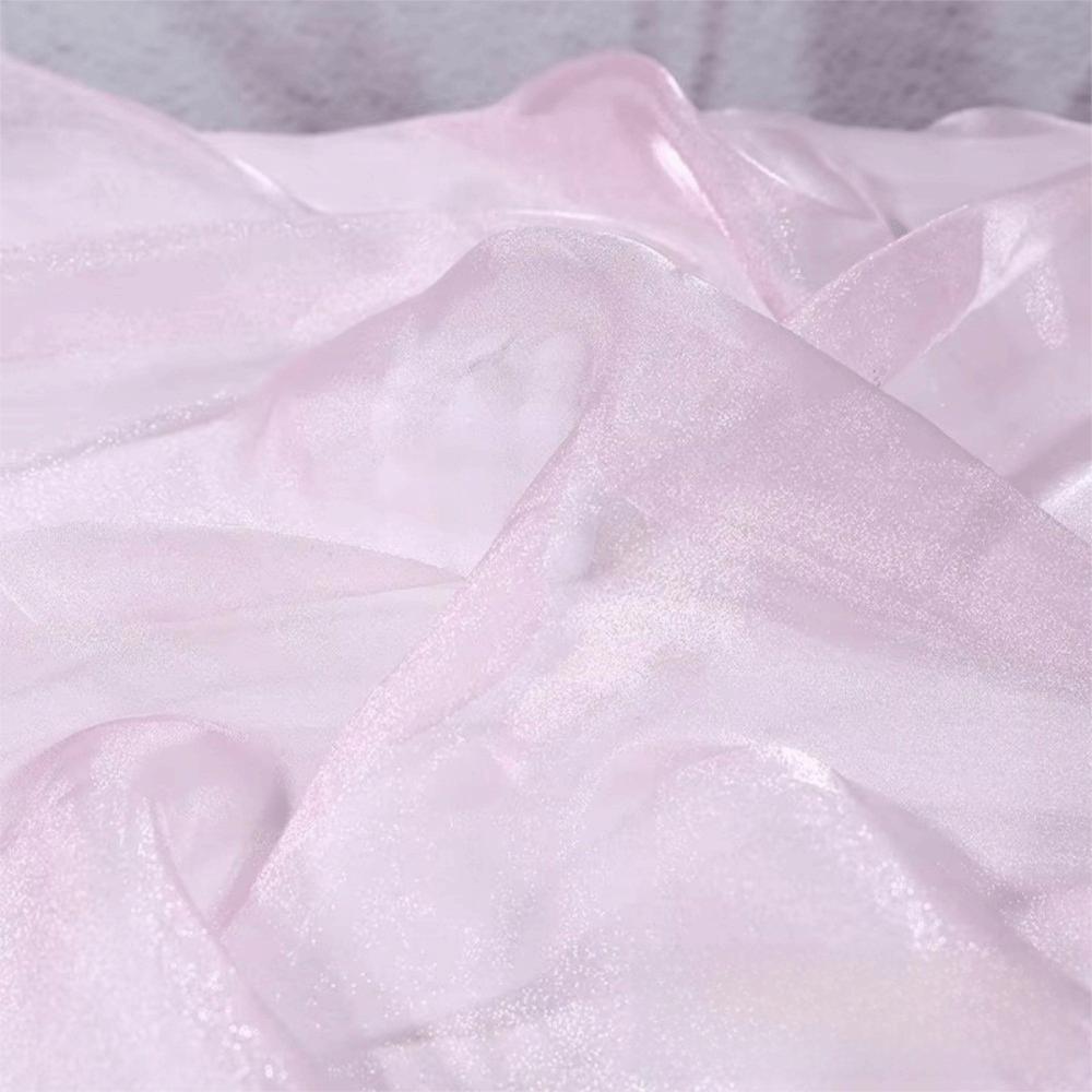 Mjuk tyll 100*140cm Fluorescerande organzatyger Glitterorganza Tyg Scen Bröllopsdekor