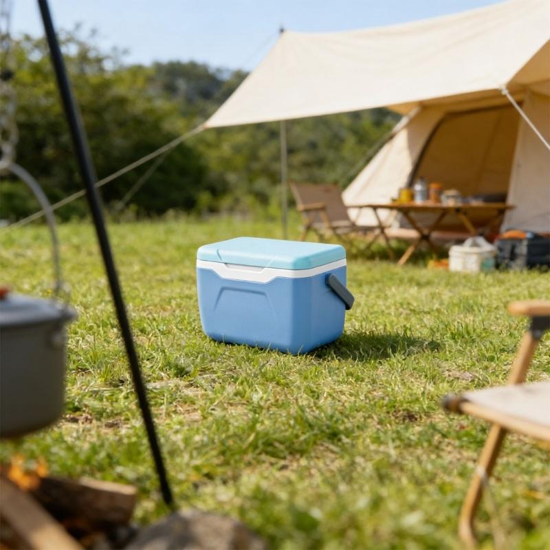High Capacity Cooling Box Insulated Food Container Insulation Cooling Case Plastic Texture for Car Camping Outdoor