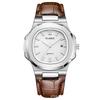 PLADEN Mens Quartz Watch Stainless Steel Waterproof Luminous Casual Sports Wristwatch