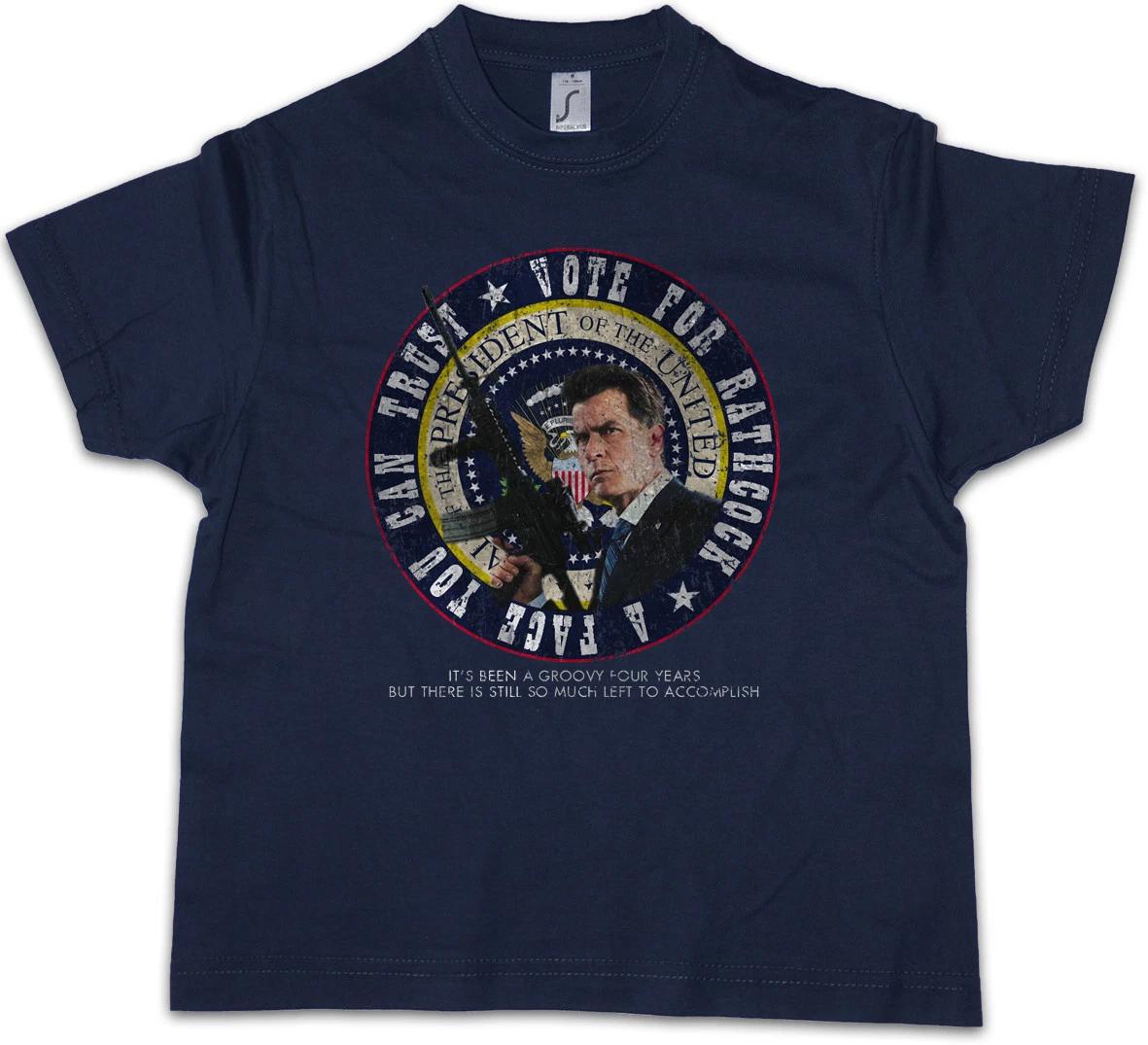 VOTE FOR RATHCOCK MACHETE Kids Boys T-Shirt Rodriguez Danny Trejo Charlie Sheen 100