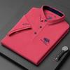 Men's Embroidered Shirts Short Sleeve Shirt Top Casual Lapel T-shirt Men Breathable Lightweight T Shirt