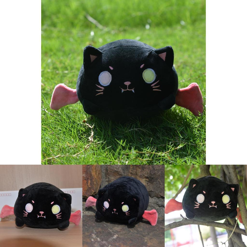 Charming Cartoon Cat Demon Plush Cushion For Relaxing Sleep And Stylish Backpack Accessory