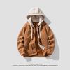 Men's Autumn/Winter Plus Velvet Hooded Baseball Jacket - Trendy Streetwear Workwear
