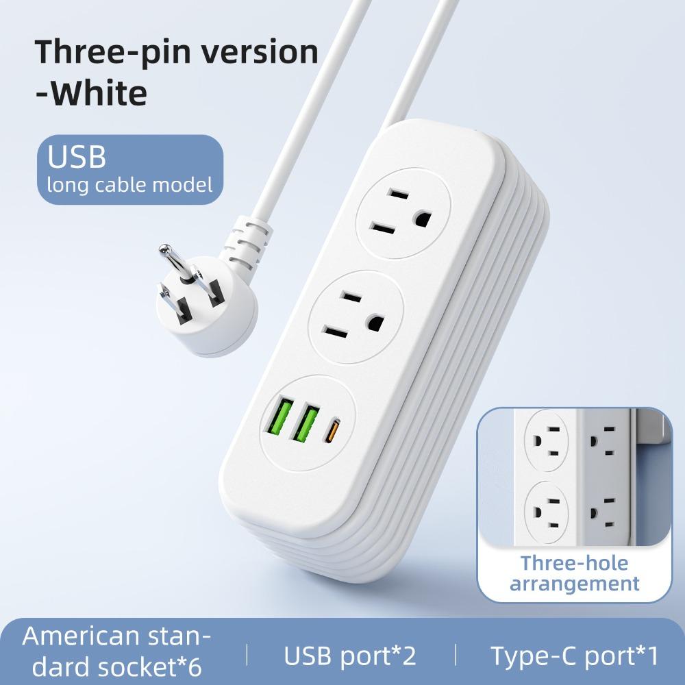 21 Holes Travel Power Strip 6 Outlet Power Strip with USB Compact Extension Cord  Canada