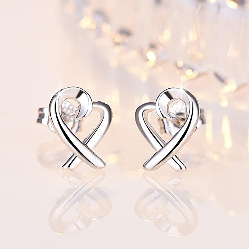 Accessories Fashion Ear Minimalistic Heartshaped Stud Earrings