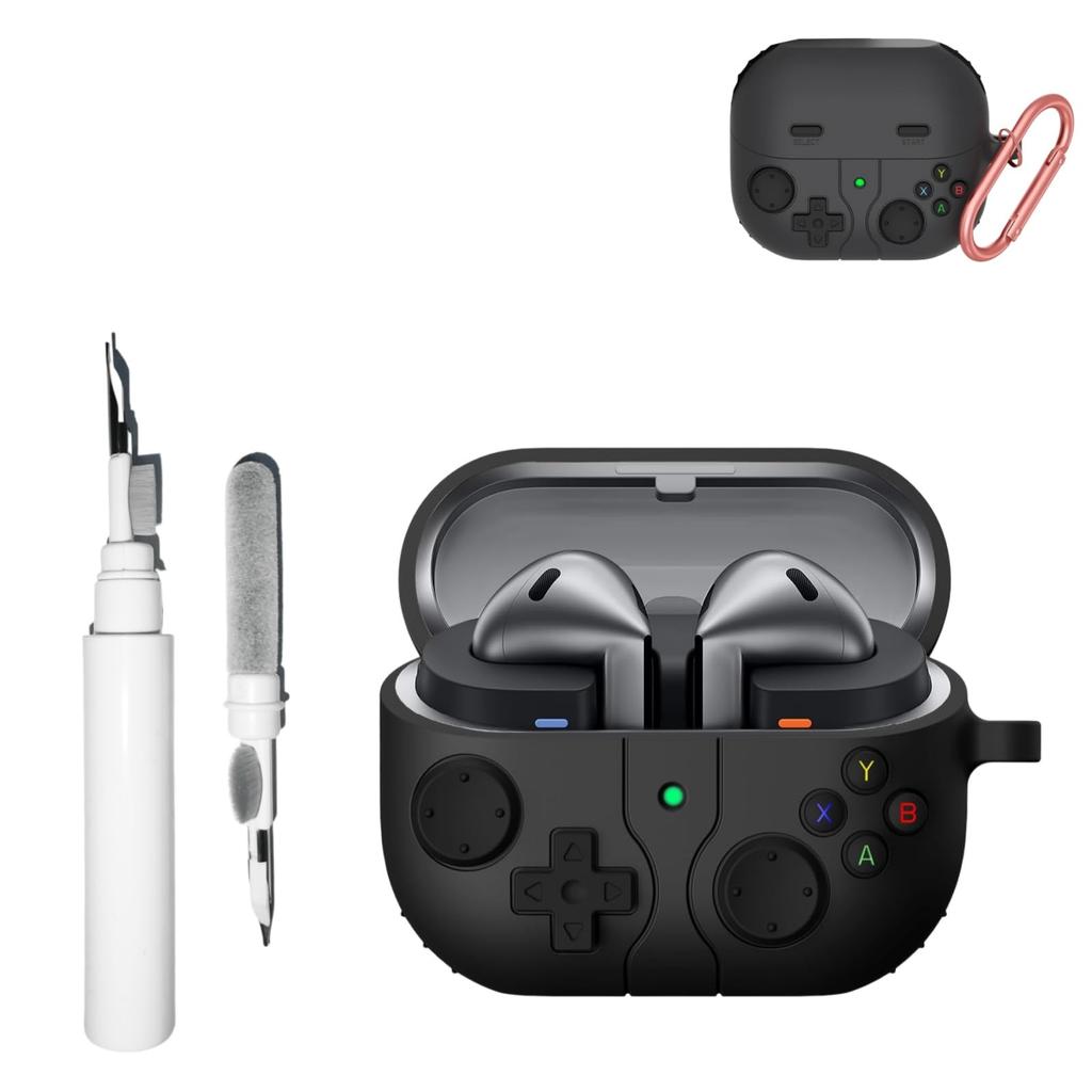 for New Galaxy Buds3 FE (2025) Case Cover Shockproof For Galaxy Buds 3 FE Protective Hard Cover Shell with Keychain&Cleaning kit