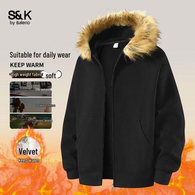 Baleno S&K Serie Schwergewicht Fleece gefütterter Cardigan Hoodie