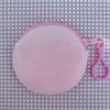 Round Shape ID Card Bag Plush Keychain Wallet Soft Coin Purse  Travel