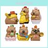 Capybara Mikrolandschaftsgarten Figur PVC Kreativ Mit Radfahren Lotus Design Zum Verschenken