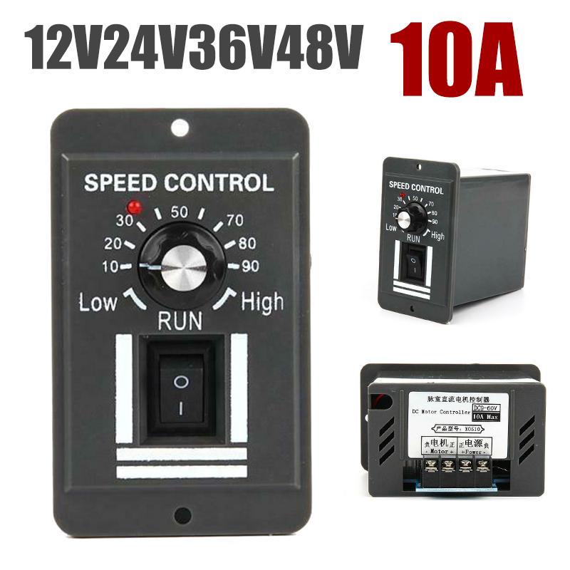 

PDTO новый DC12V 24V 36V 48V PWM регулятор скорости двигателя 10A