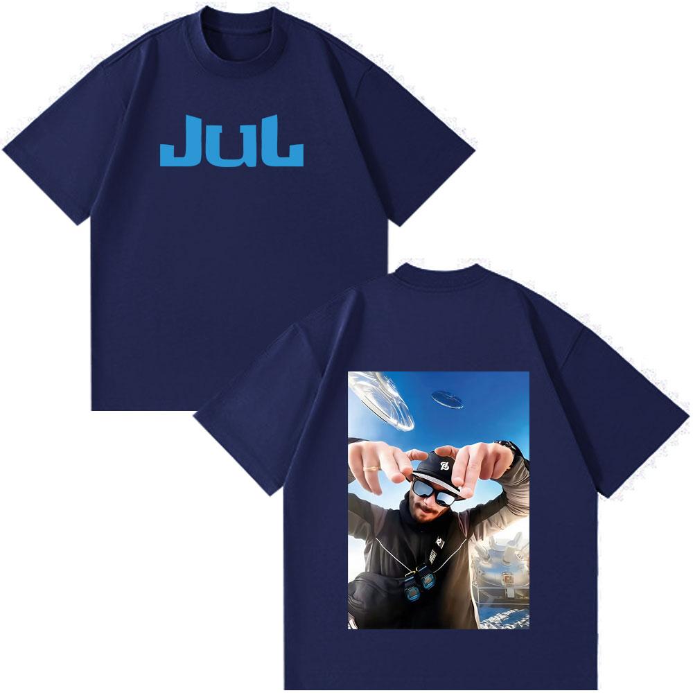 Rapper Jul Fashion Print Tshirt Unisex Unisex Hip Hop Fashion Tshirt Cotton Vintage Shortsleeved Oversized Tshirts Streetwear