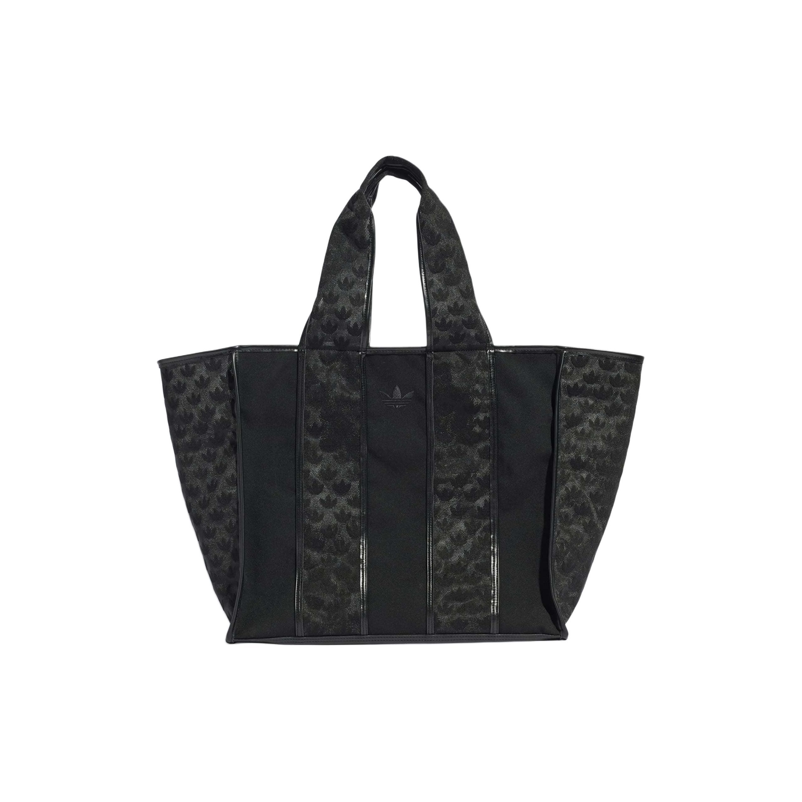 Adidas Originals Trefoil All Over Print Tote Bag Women Tote Bags Black IT7373 Black