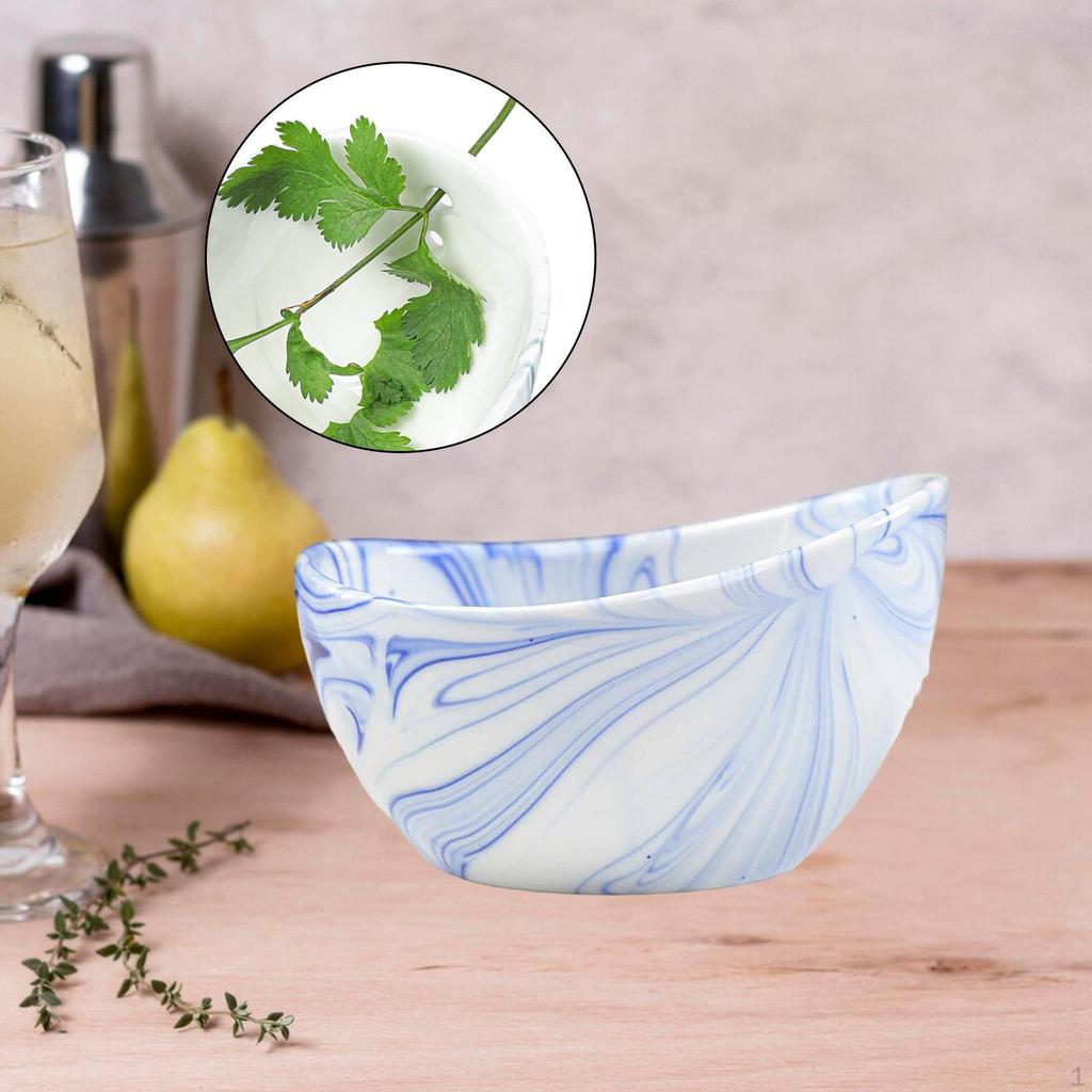 Keramická miska na loupání bylinek Kuchyňský nástroj Ergonomický separátor listů pro oddělení listů a stonků