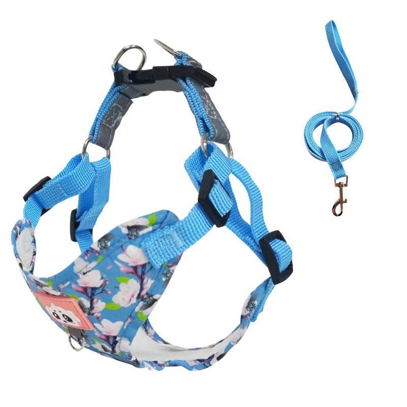 Dog Harness Leash Set Reflective Adjustable Collar Dog Leash Small and Medium Dog Accessories Puppy Vest French Bulldog Dog Rope
