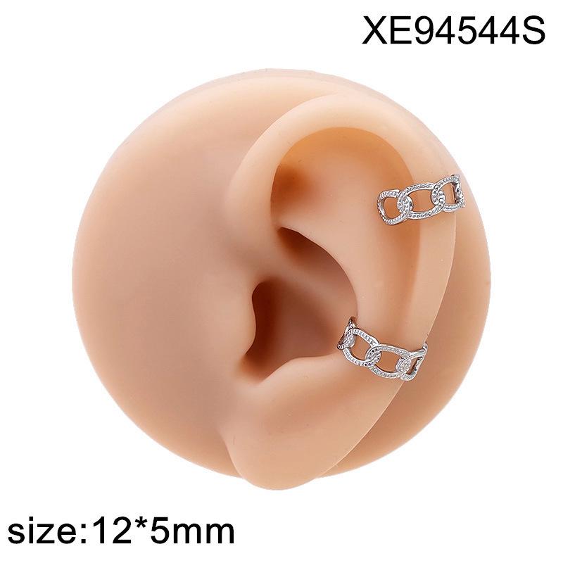 European Luxury Titanium Steel No-Pierce Ear Cuff for Women - High-End Fashion Open Hoop Earring
