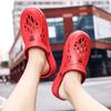 Couple beach shoes men's hole shoes one word sandals light soft foreign trade extra large size 47-48-49 sandals