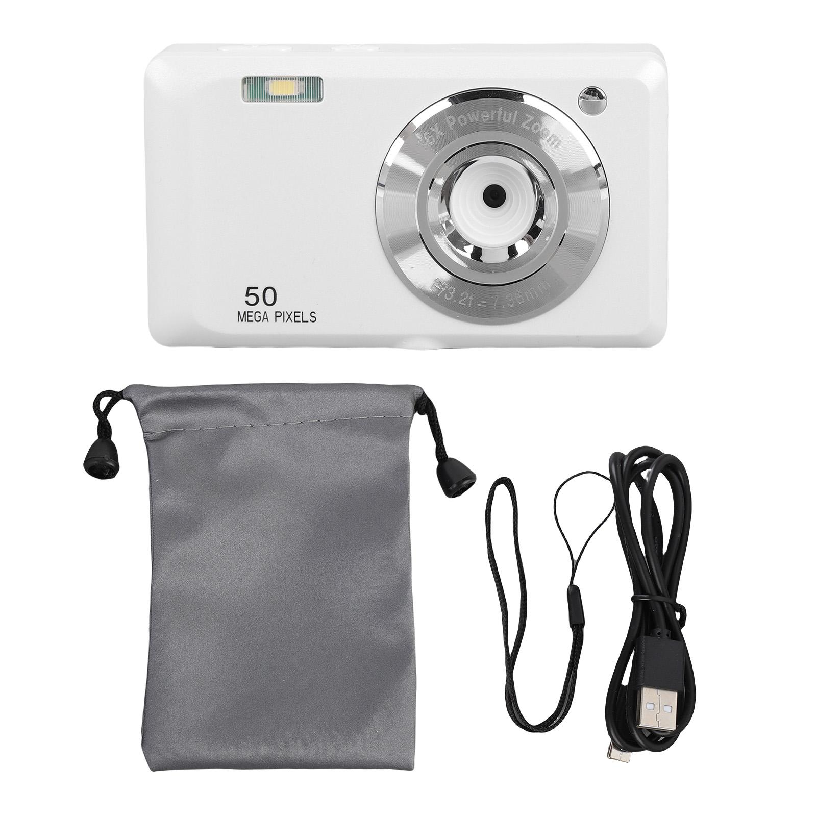 

Digital Camera 4K 50MP 16x Zoom Autofocus 2.7 Inch Color Display Portable Compact Camera for Home