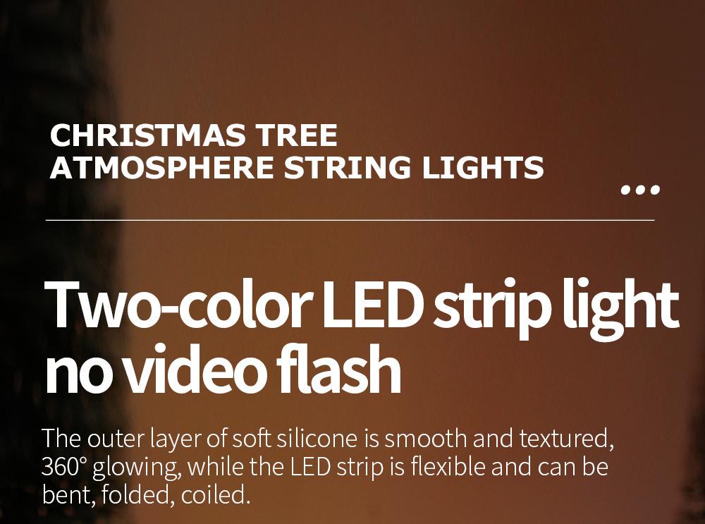 Rechargeable Christmas Tree Silicone Night Light with 10m String Light Storage, Colorful Atmosphere, Perfect for Outdoor Camping