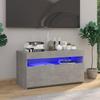VidaXL TV Stand with LED Lights Entertainment Center Media Cabinet Stereo Cabinet Living Room Furniture Interior 804399