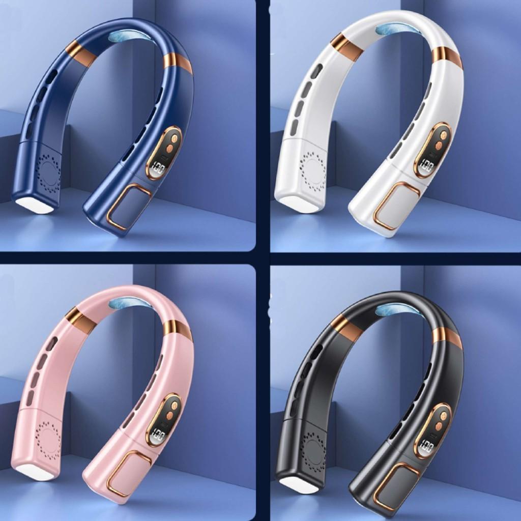 Portable Hanging Neck Fan Silent Bladeless Cooling Mini Air Conditioner Blue Black White Pink